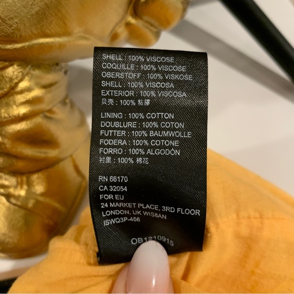 Urban Outfitters Orange Embroidered Flare mini Dress Size XS - Picture 10 of 11